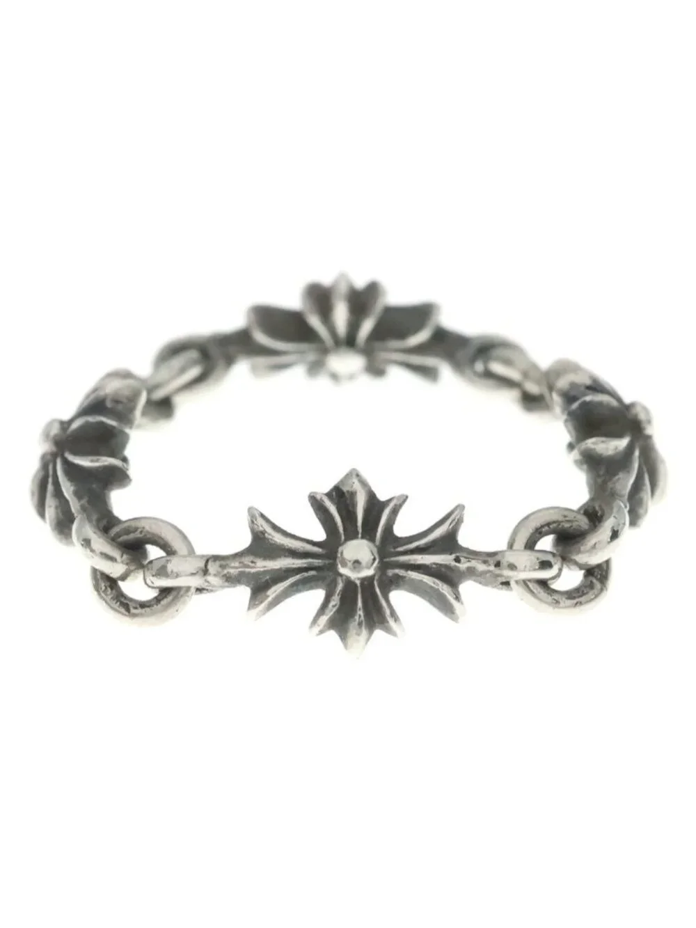 Chrome Hearts Tny CH Pls Tiny Ech Plus Ring Silver